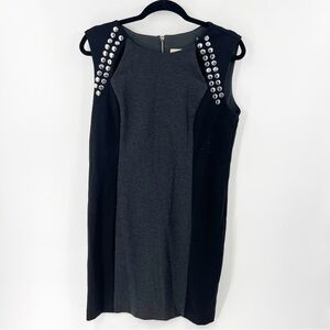✅ Michael Kors Women's Beautiful Black Studded Sleeveless Dark Dress‎ Size 14